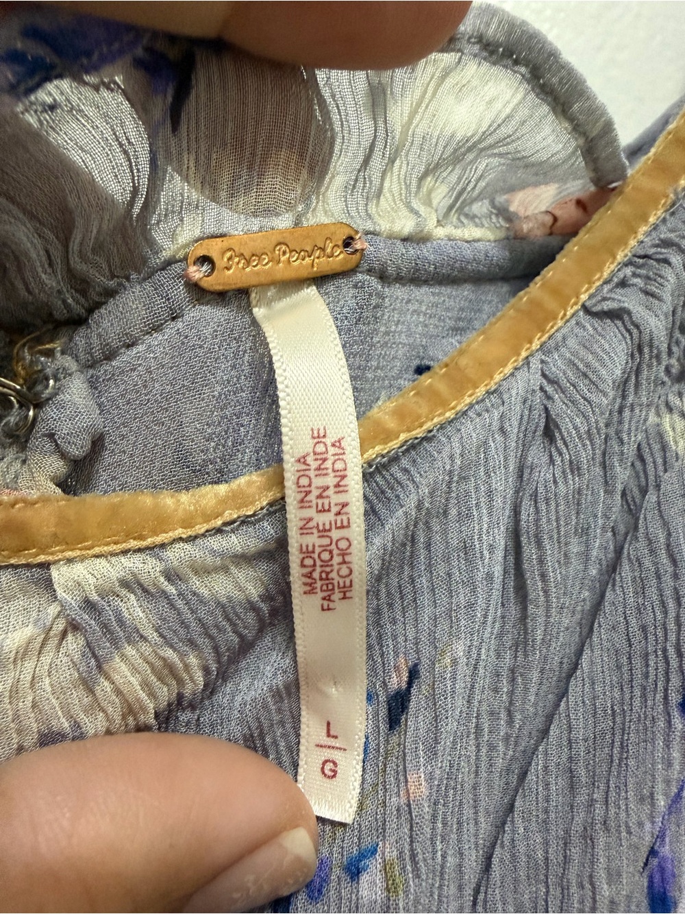 Free People Lavender Floral Mini Dress - Picture 4 of 6